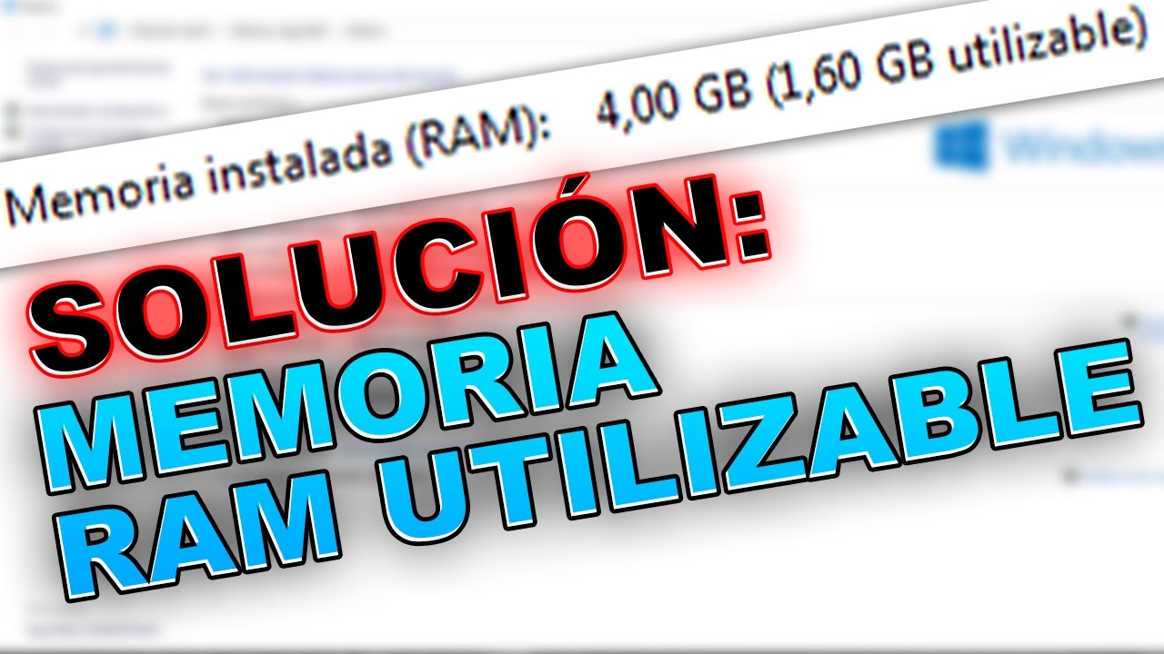 memoria ram instalada 8gb 2gb utilizable