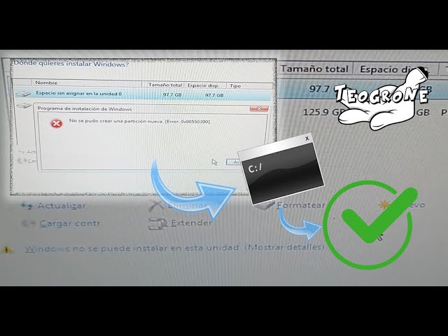 no se pudo crear una particion nueva windows 10