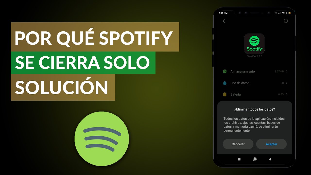 porque se me cierra sesion spotify solo android