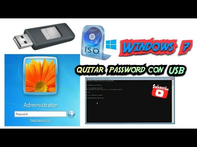usb para restablecer contraseña windows 7
